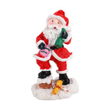 Maxbell Modern Santa Christmas Vintage Style Statue for Home Decor Desktop Xmas Take the Bottle