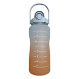 Maxbell Gradient Color Water Bottle with Time Marker Leak Proof for Fitness Hiking D