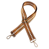 Maxbell Shoulder Bag Strap Belt Metal Hooks Adjustable for DIY Purse Making Luggage Brown