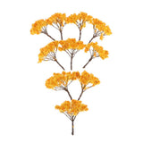 Max 10Pieces Mini Tree Models for Scene Simulation&Sand Table Accs 6.5cm Yellow