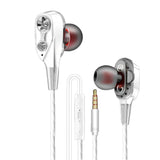 Maxbell Wire Sport In-Ear Earbuds Headphone Double trumpet HiFi Bass White