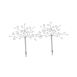 Maxbell 2Pcs Hair Clips Elegant Hair Styling Tool Hair Accessories Snap Hairpins Argent