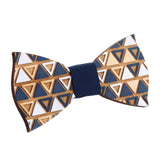 Maxbell Wood Bow Tie Decoration Men Fashion for Birthday Festival Wedding Triangle