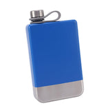 Maxbell Stainless Steel Hip Flask Drinkware Water Bottle for Outdoor Fitness Wedding blue