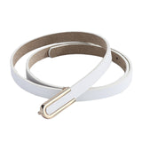 Maxbell Women Leather Belt Skinny Waist Belt Clothing Jeans Pants Costume Casual White