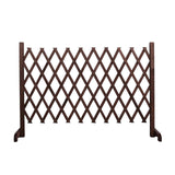 Maxbell Wooden Dog Gate Door Expanding Folding Fence Accessory Professional Foldable 190cmx90cm Brown