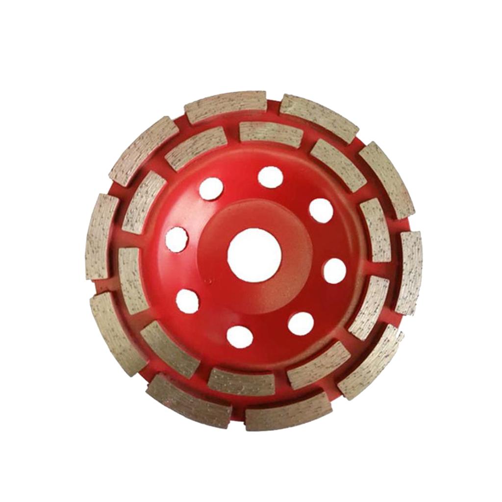 Max Double Row Diamond Grinding Cup Wheel Stone Marble Concrete Sanding Disc 5 Inch