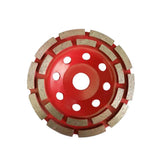 Max Double Row Diamond Grinding Cup Wheel Stone Marble Concrete Sanding Disc 5 Inch