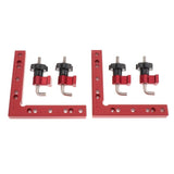 Maxbell Aluminium Alloy L Shape Right Angle Clamps Corner Clamping Ruler 6.30x6.30in