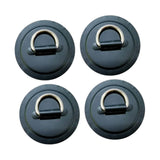 Maxbell 4Pcs D Rings Patch Stainless Steel Cord Buckles for Boat Paddle Board Dinghy Black