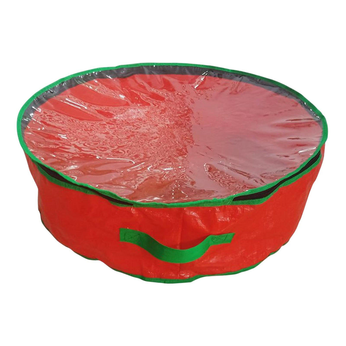 Maxbell Christmas Wreath Storage Bag Zippered Cover Organizer Water Resistant Pouch Red 76x28cm