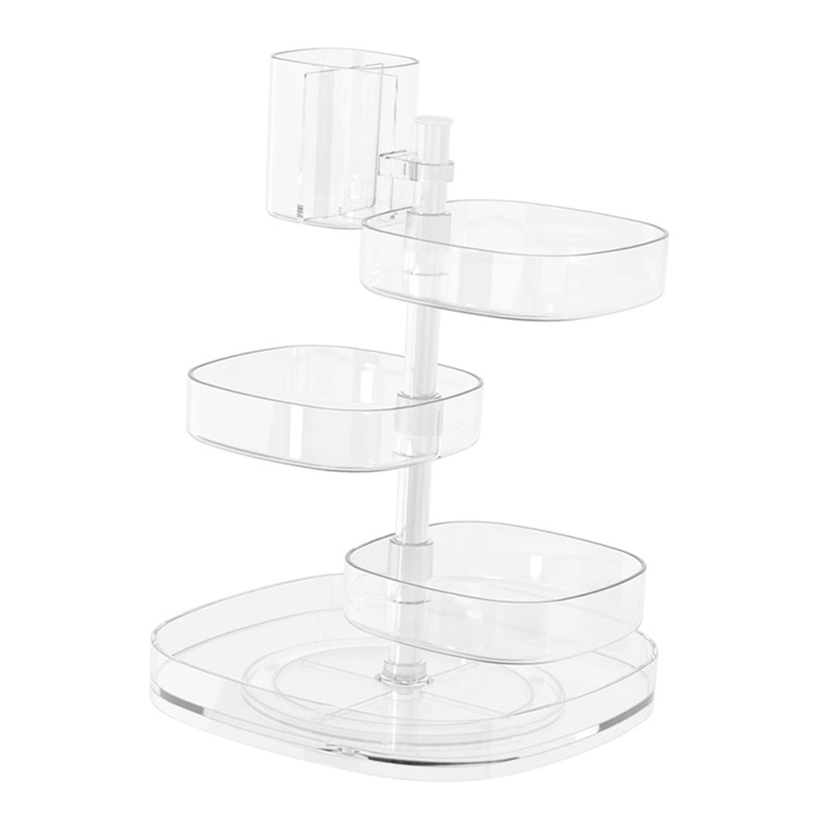 Maxbell Makeup Organizer Cosmetic Storage Display Case Adjustable Height Lipsticks