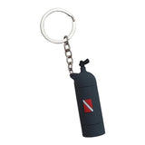 Maxbell Novelty Mini Diving Tank Key Chain Holder Dive Flag Keyring Keychain Gray