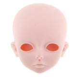 Maxbell 1/3 BJD Doll Head Mold with 4D Eyes DIY Dolls Body Parts Supplies Toy A