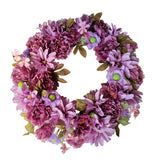 Maxbell Peony Wreaths Decoration Artificial Floral Wreath for Front Door Festival