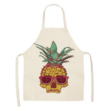 Max Kitchen Sleeveless Pineapple Apron Cooking Dress Skull 68x49cm