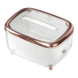Maxbell Tissue Box holder Pet,ABS Clear Convenient for Office Bedroom Kitchen Gold
