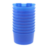 Maxbell 10 Pcs Pigeons Sand Cups Bird Food Water Container Plastic Bowl for Cage L