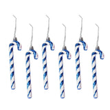 Maxbell 6x Christmas Tree Candy Cane Crutch Decoration Gift for New Year Xmas Home Blue