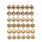 Maxbell 36x Christmas Balls Ornaments Hanging Pendants Decorative Bauble for Wreath Aureate