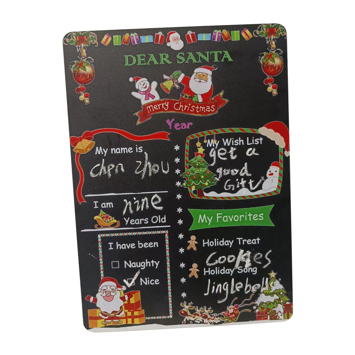 Maxbell Wish List Board Decoration Multipurpose Wooden for Office Desk Home Bedroom without Stand