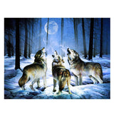 Maxbell DIY 5D Diamond Painting Embroidery Cross Stitch Kit 40x30cm Wolves