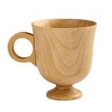 Maxbell Tea Cup Water Cup Smooth Coffee Cup Vintage Juice Drink Mug Solid Wooden Mug 300ml