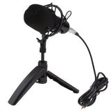 Max Maxb USB Table Studio Condenser Microphone with Tripod Stand Filter Shield Silver