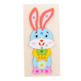 Maxbell Animal Puzzle Board Educational Toy 3D Wooden Puzzle Rabbit for Party Favors