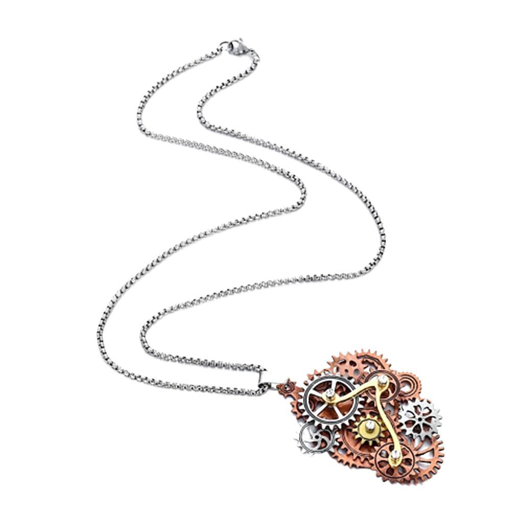 Maxbell Gothic Steampunk Necklace Pendant Vintage Style Women Men Prom Rock Jewelry