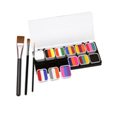 Maxbell Professional Face Body Paint Kit Palette Wtih 3 Brushes Party Kids Washable
