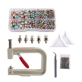 Maxbell Pearl Handmade Setting Machine Handmade DIY Craft Accessories for Cap Punch Blue Orange