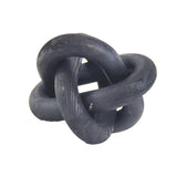 Maxbell Wood Chain Decor 3 Link Wooden Knot Handmade Accessory Collection Boho Style Black