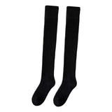 Maxbell 50cm Winter Over Knee Long Socks Women Long Stockings Warm Thigh High Socks Black
