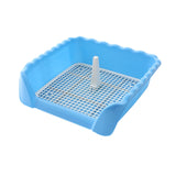 Maxbell Dog Potty Tray Small Dog Urinal Pee Training Tray with Protection Wall Blue