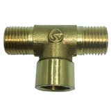 Max 1/4'' 3-Way Tee Brass Thread Water Pipe Connector Adapter Fittings Parts D