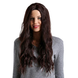 Maxbell Fashion Long Curly Hair Synthetic Wigs Women Cosplay LY193 Dark Brown
