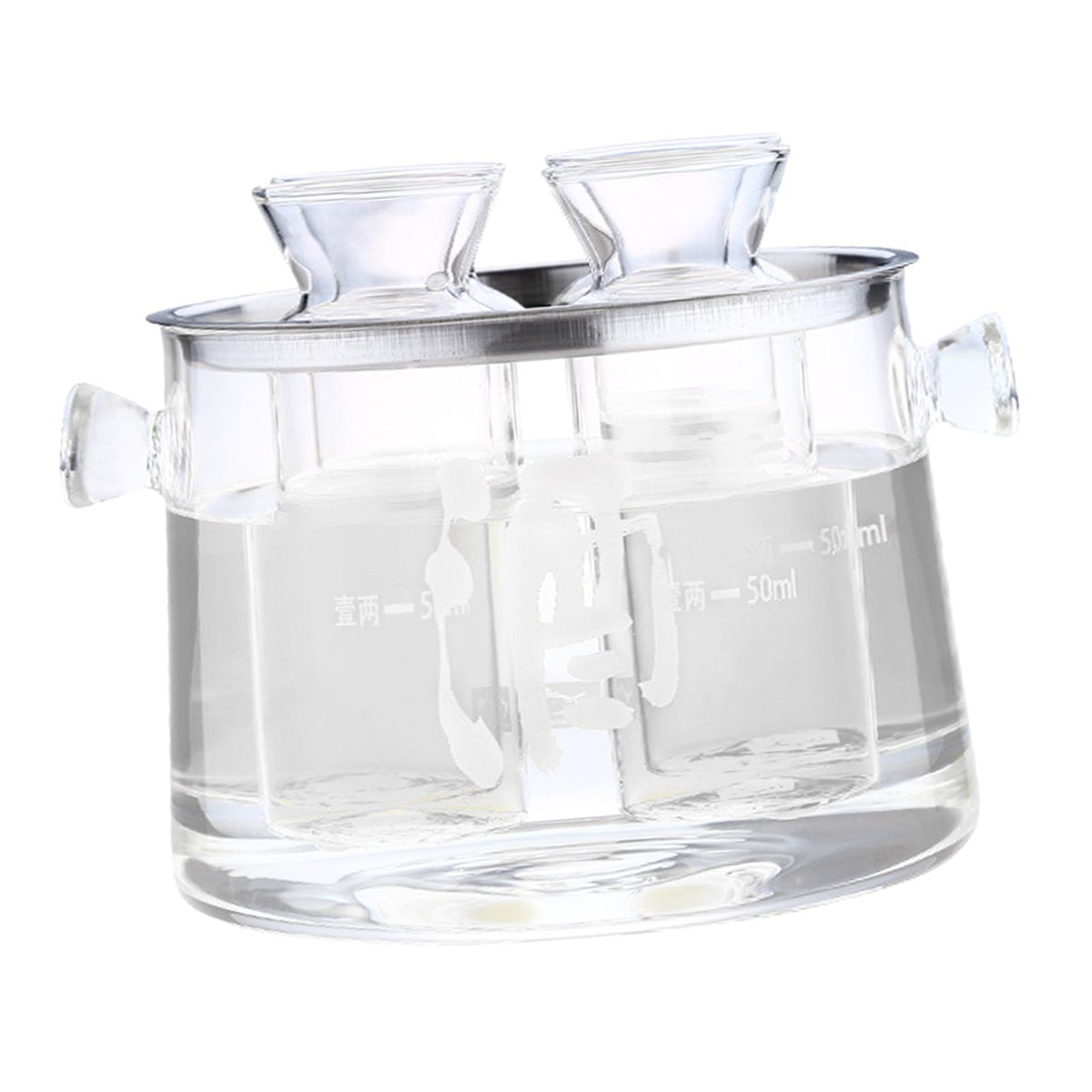 Maxbell Sake Pot Set Sake Carafe Bottle Cold Sake Glasses for Dining Table Birthday Without Holder