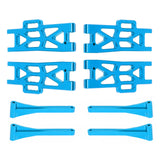 Maxbell Metal Upper Lower Swing Arm Set 1/16 Spare for Wltoys Accessories Trucks blue