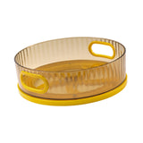 Maxbell Perfume Display Tray Large Capacity Cosmetic Storage Box for Countertop Yellow