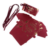 Max 6 Pieces Bronzing Wine Red DIY Creative Wedding Candy Boxes 11.6 x 5.8 x 5cm