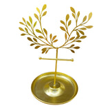 Maxbell Iron Jewelry Stand Earrings Hanging Dresser for Necklaces Brooches Watch Leaf