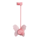 Maxbell Wall Mount Hair Dryer Holder Hands Free Bendable Rod Hairdryer Stand Butterfly Pink