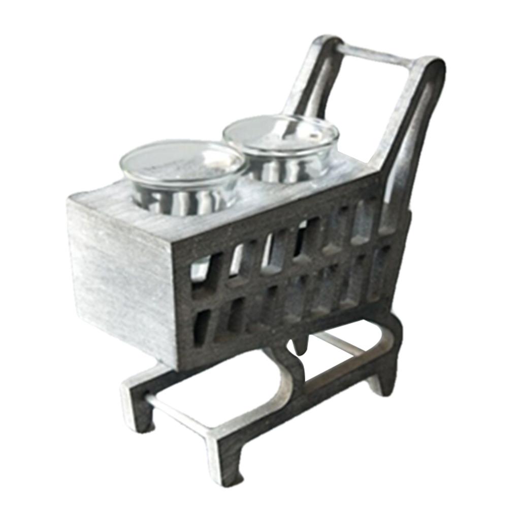 Max Creative Shopping Cart Wooden Candlestick Simple  Tea Light Candle Holder