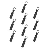 Maxbell 10x Metal Zipper Heads Fasteners Zip Pulls for Jackets Clothes Luggage Black