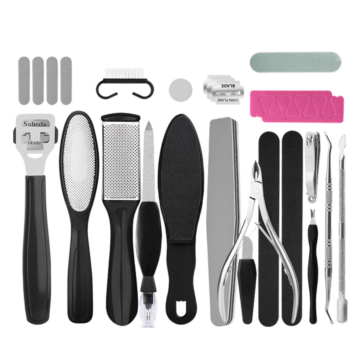 Maxbell Foot Care Set Dead Hard Skin Callus Remover Scraper Premium Convenient 24Pcs