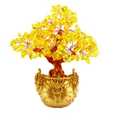 Max Crystal Money Tree Bring Wealth Luck Home Decor Birthday Gift 18cm Yellow