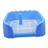 Maxbell Indoor Dog Potty Tray for Small and Medium Dogs Bedpan Litter Pan Toilet Blue L