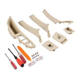 Max 7PCS Door Handle Window Switch Panel Interior Button Frame for BMW Beige