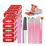 Maxbell DIY Acrylic UV Gel Nail Extension Kit Nail Forms Brushes Manicure Set Orange